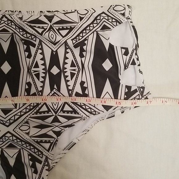 High Waisted Bikini Tribal Print Underwire Push Up - Picture 5 of 8